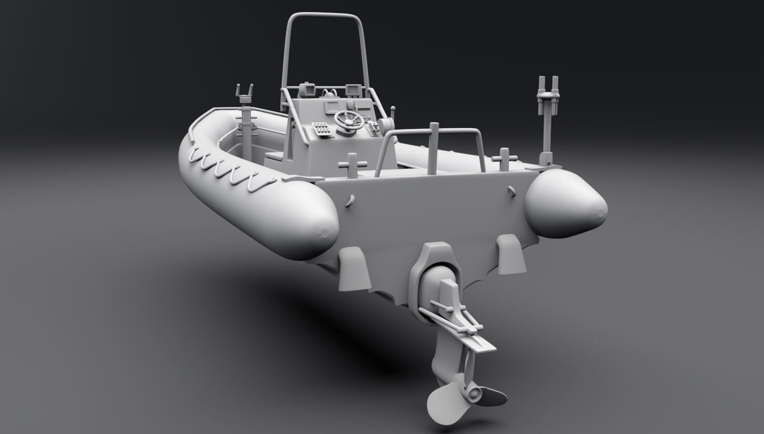 Sea Force 700 RHIB scale model 3D print model_2