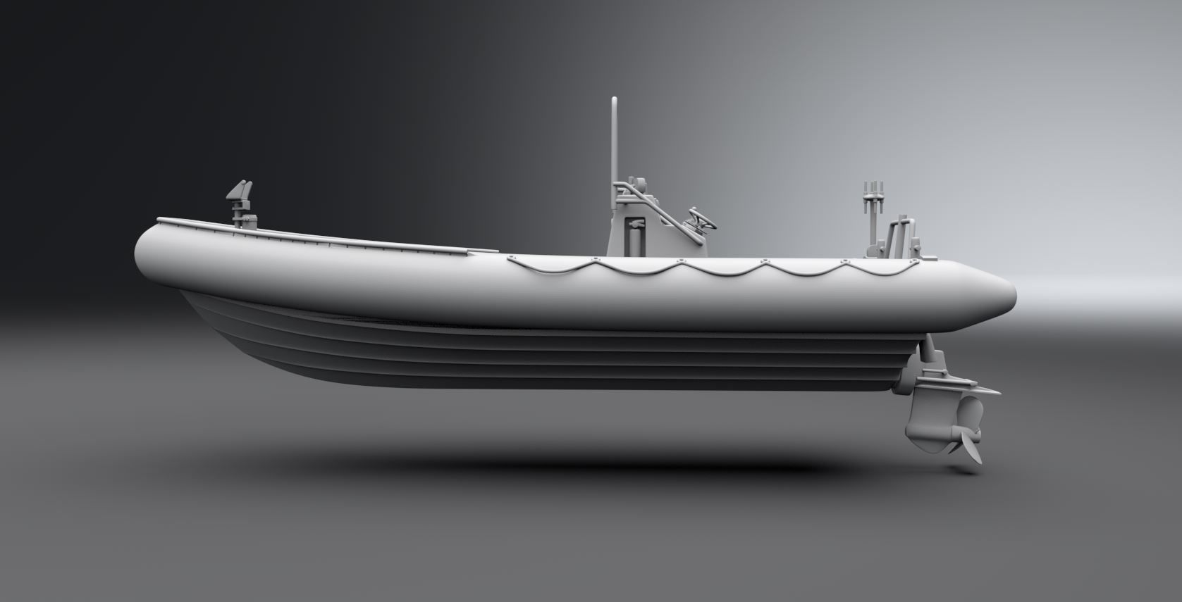 Sea Force 700 RHIB scale model 3D print model_1