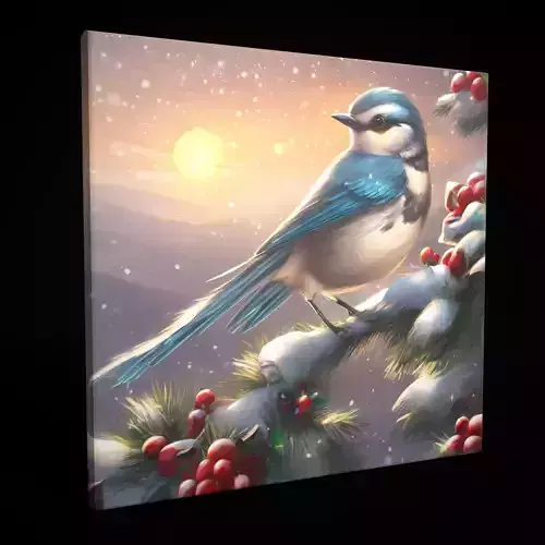 Christmas Bird Painting Two