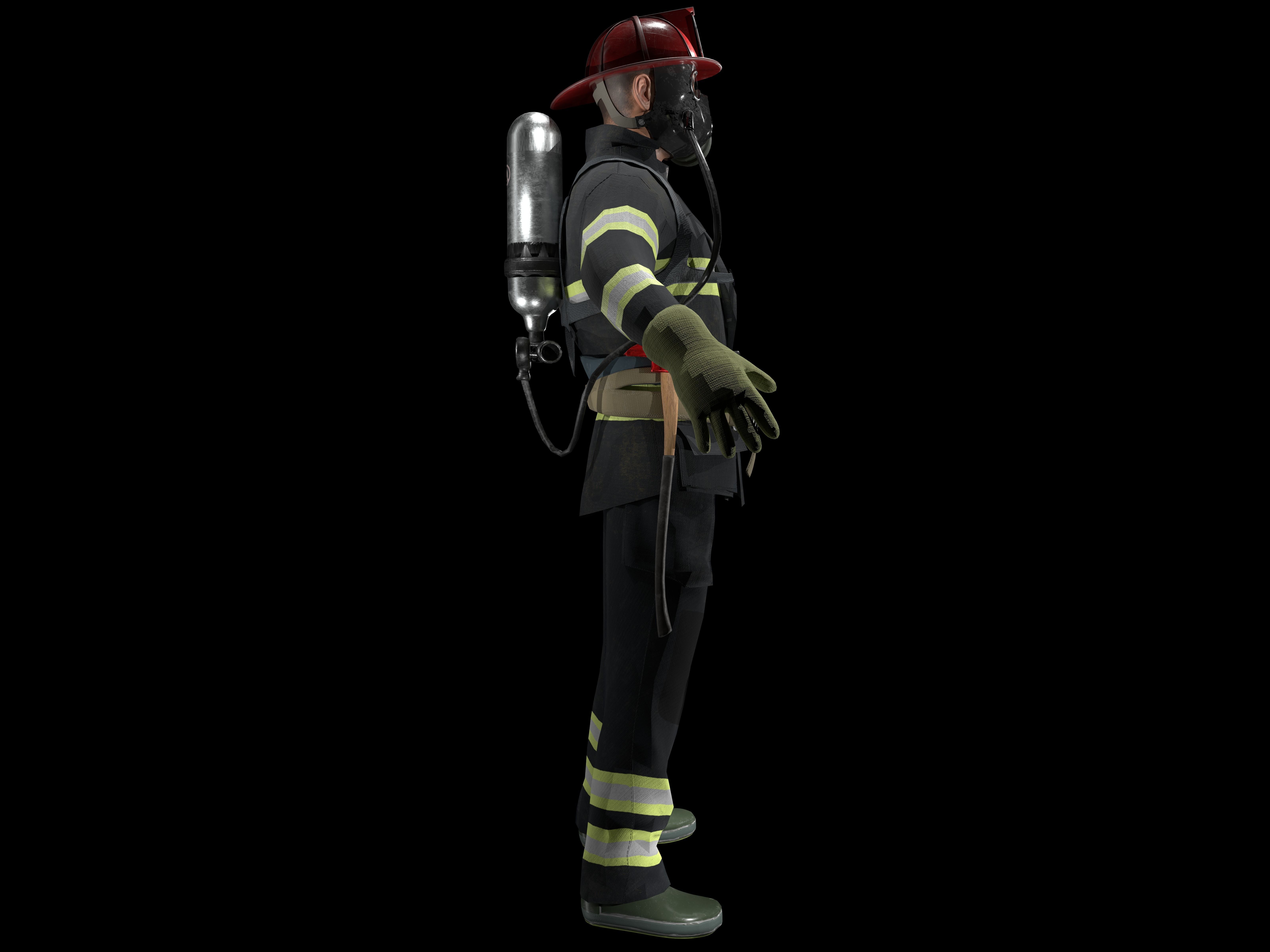 Realistic Fireman 3D Model for Immersive Simulations 3D model_2