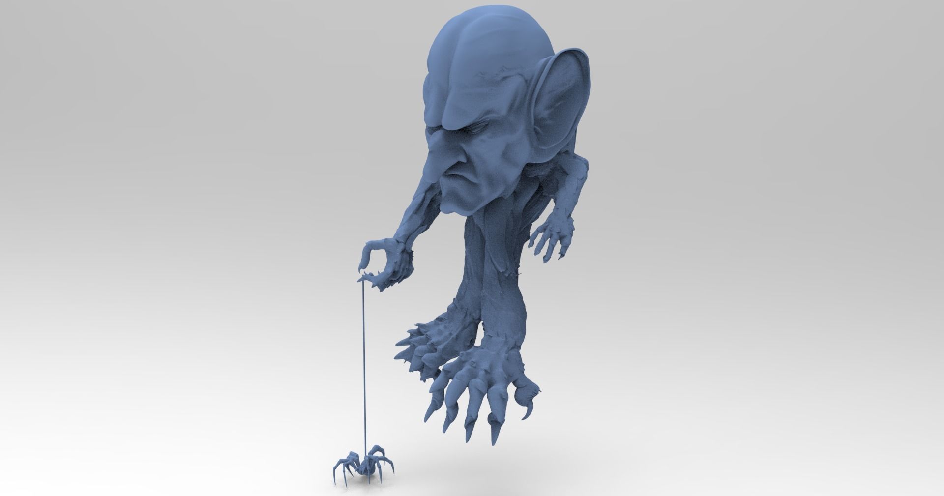 Goblin hand statue full  3D model_5