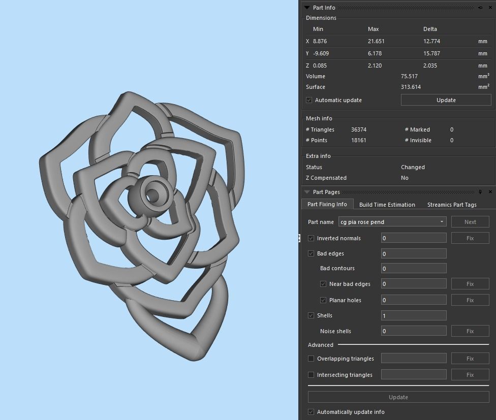 Rose Earrings 3D print model_9