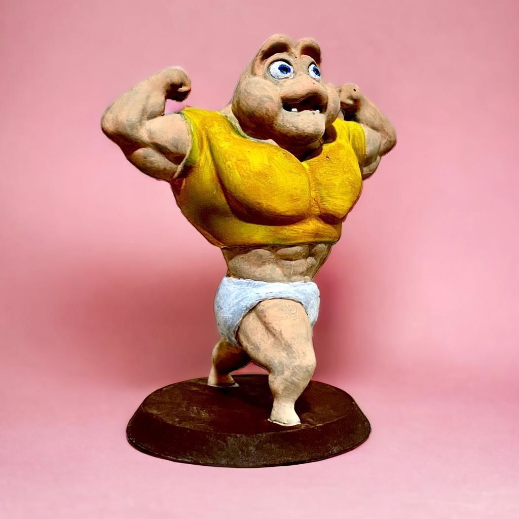 Baby sinclair swole body 3D print model_4