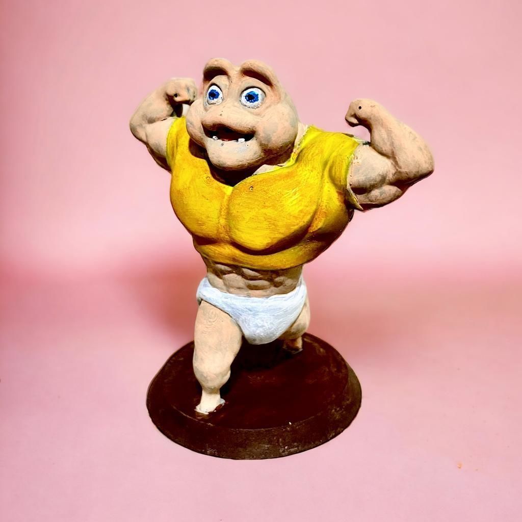 Baby sinclair swole body 3D print model_7