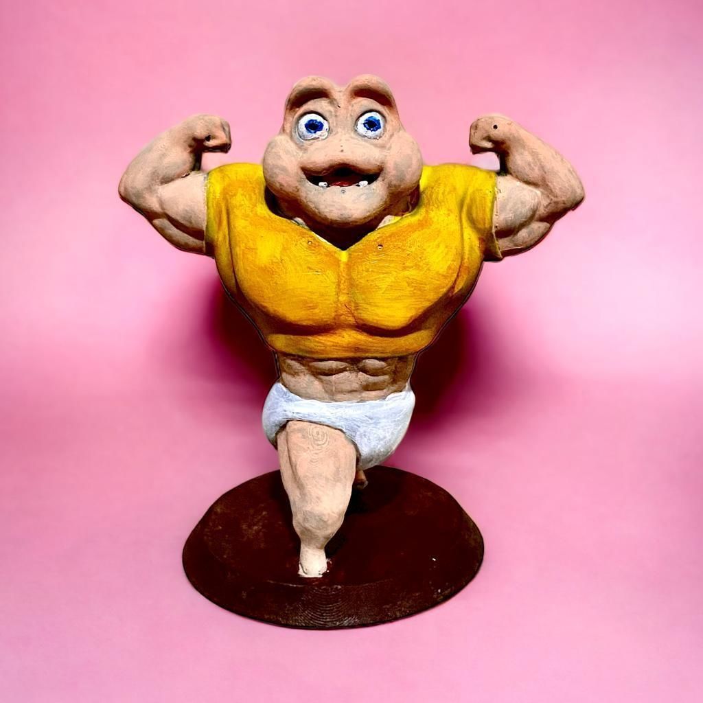Baby sinclair swole body 3D print model_6