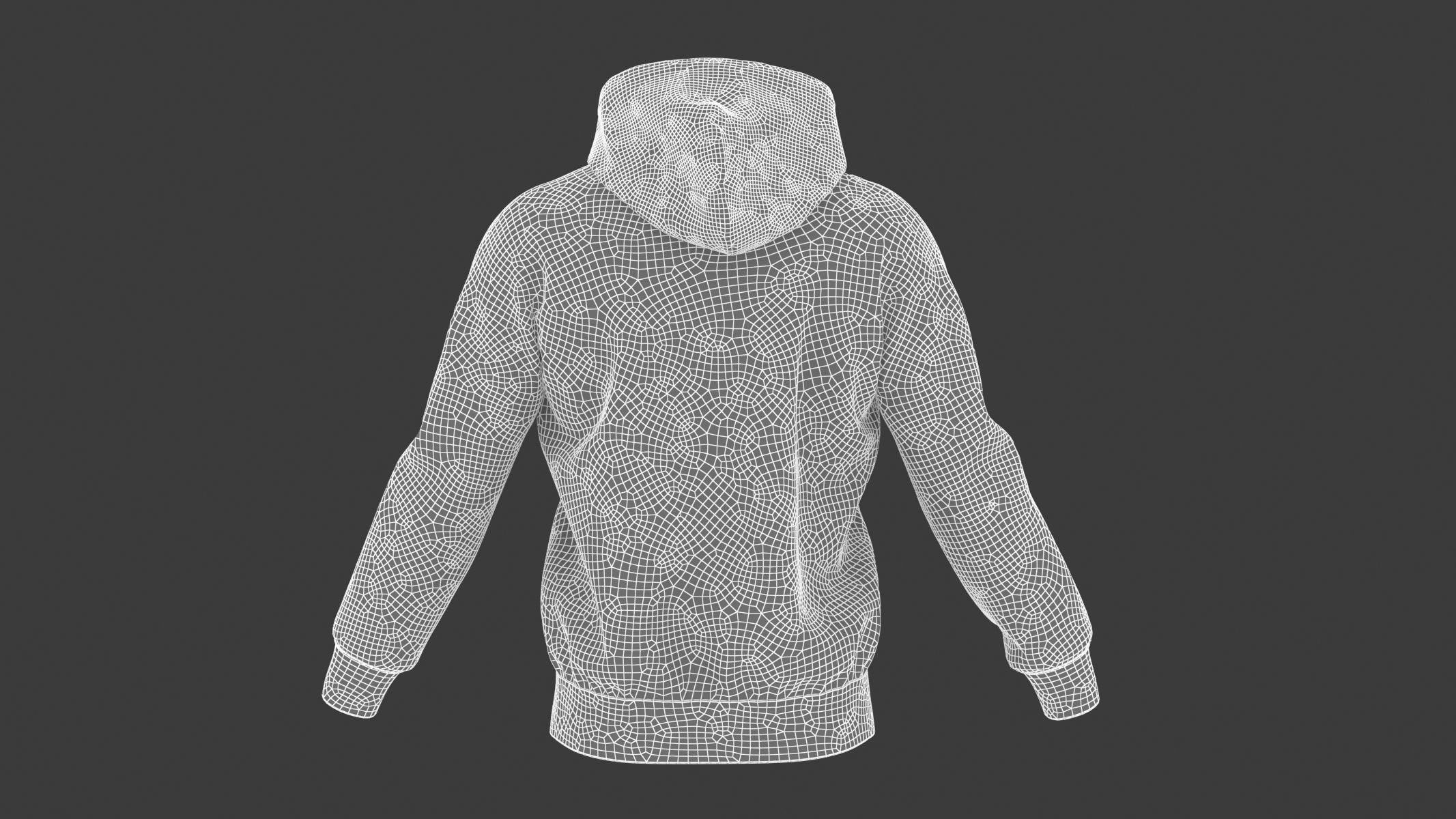 Hoodie Zip Generic Green Low-poly 3D model_18