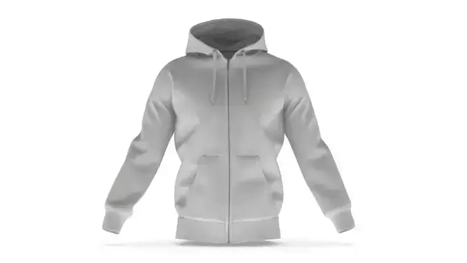 Hoodie Zip Generic White