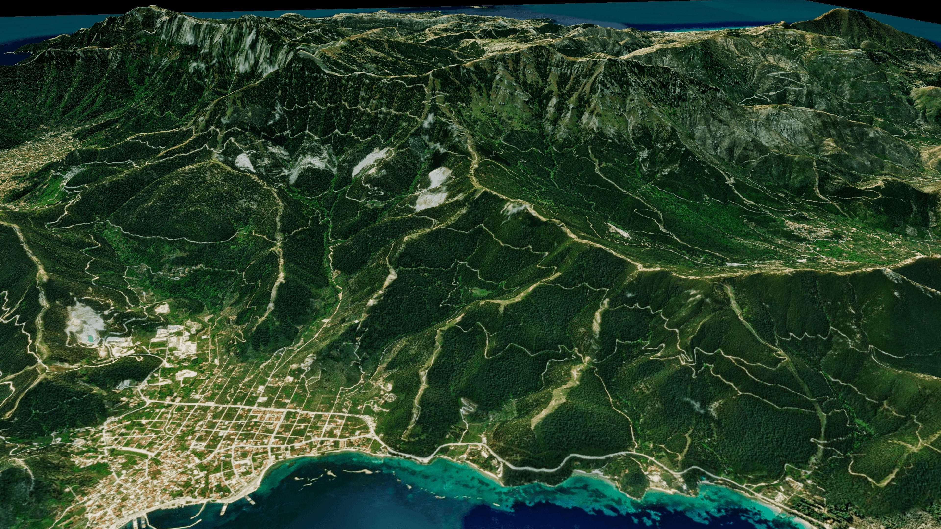 Thasos island full 3d model terrain Low-poly 3D model_13