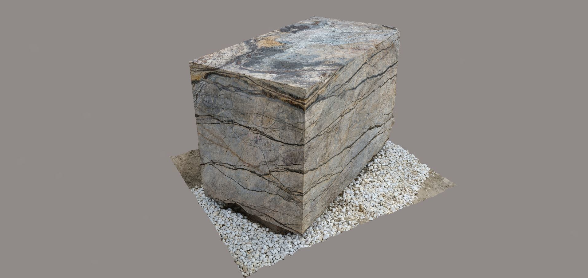 Marble Block - Photorealistic Scanned Model- part4 3D model_4
