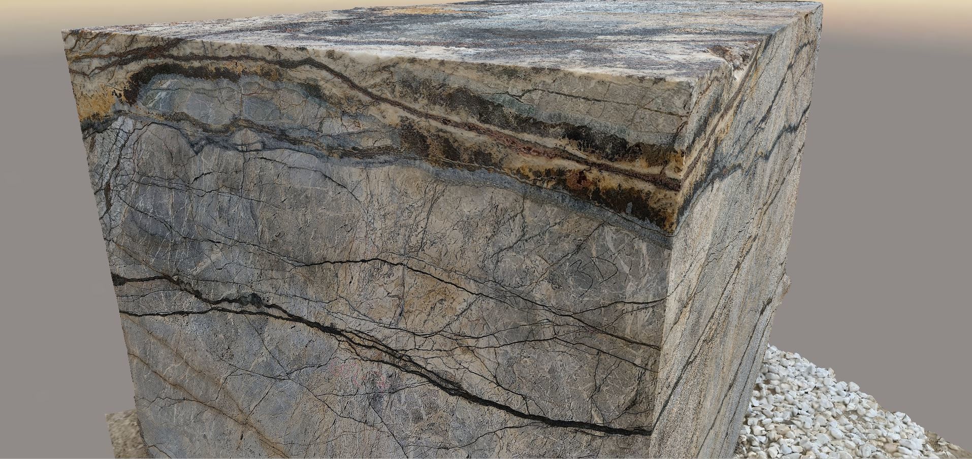Marble Block - Photorealistic Scanned Model- part4 3D model_6