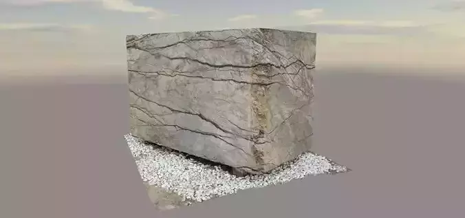 Marble Block - Photorealistic Scanned Model- part4 3D model