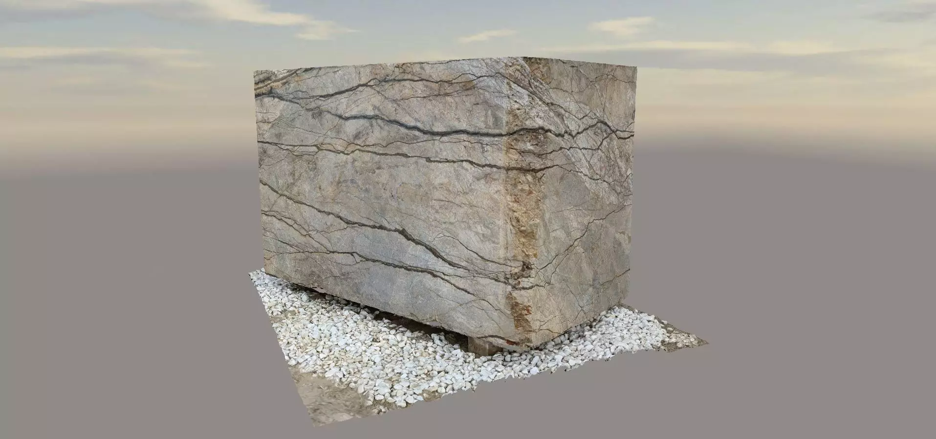 Marble Block - Photorealistic Scanned Model- part4 3D model_0