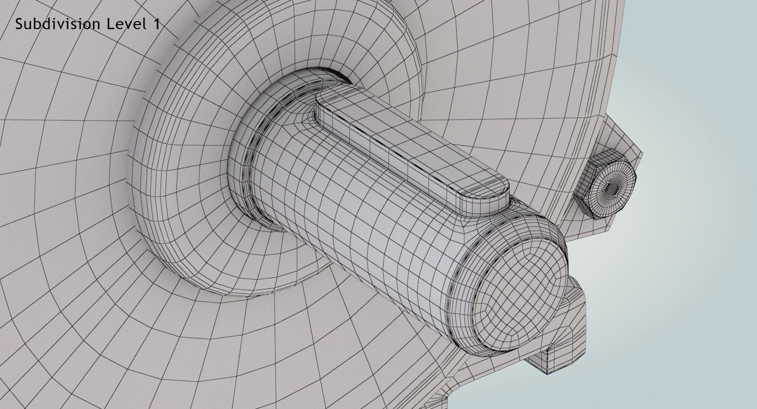 Electric Motor Low-poly 3D model_20