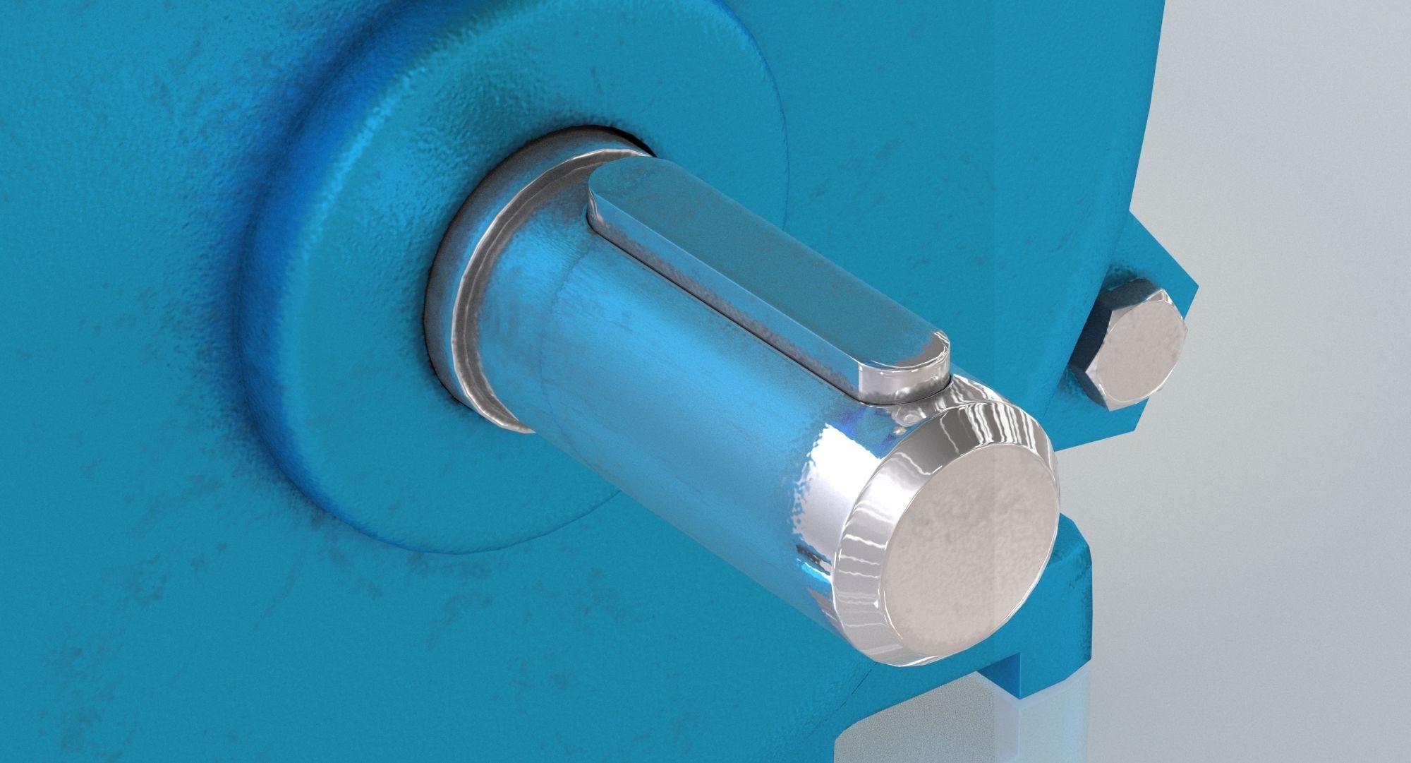 Electric Motor Low-poly 3D model_8