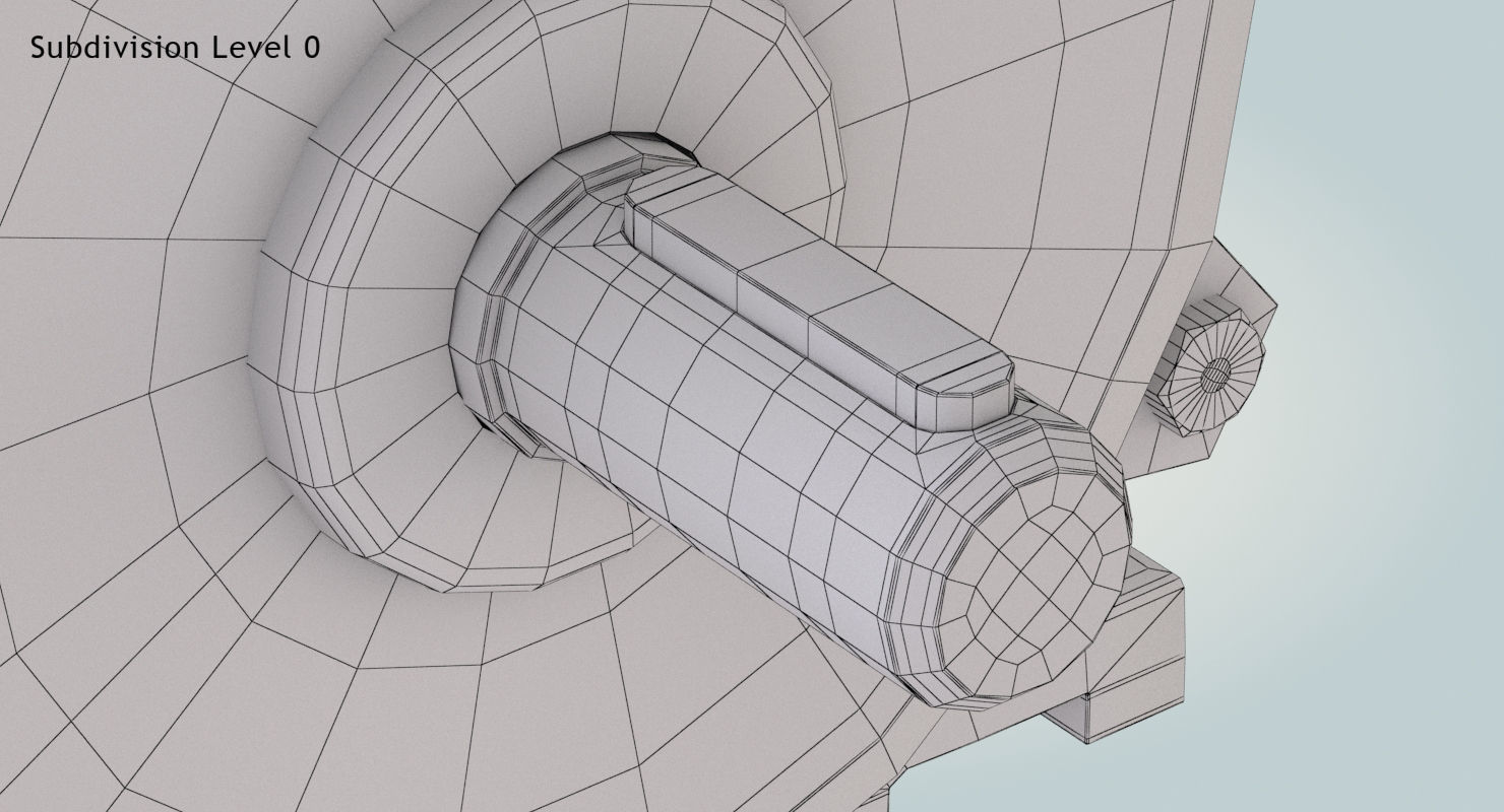 Electric Motor Low-poly 3D model_19