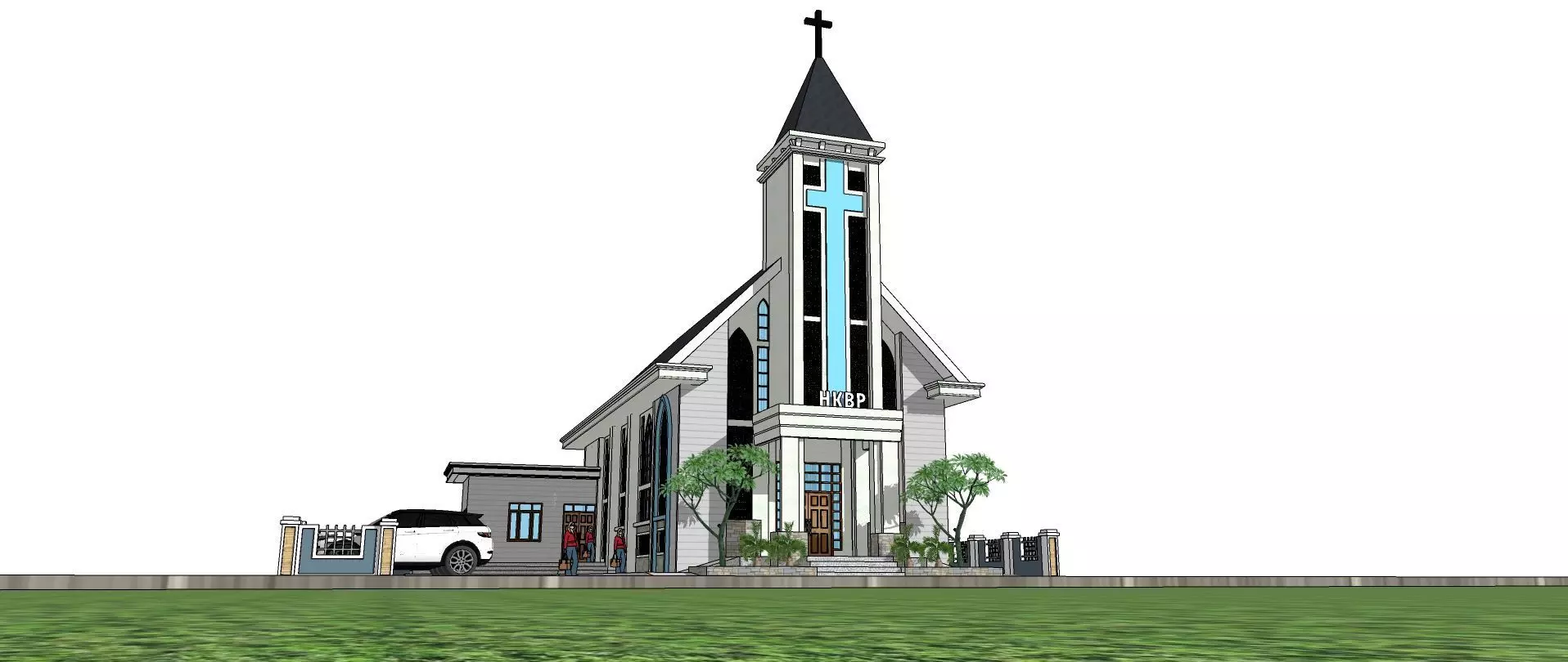 desain gereja 3D model_0