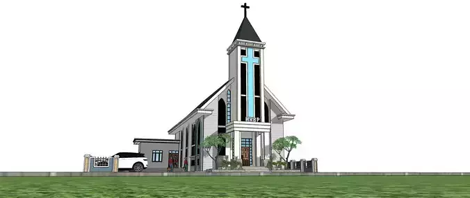 desain gereja 3D model