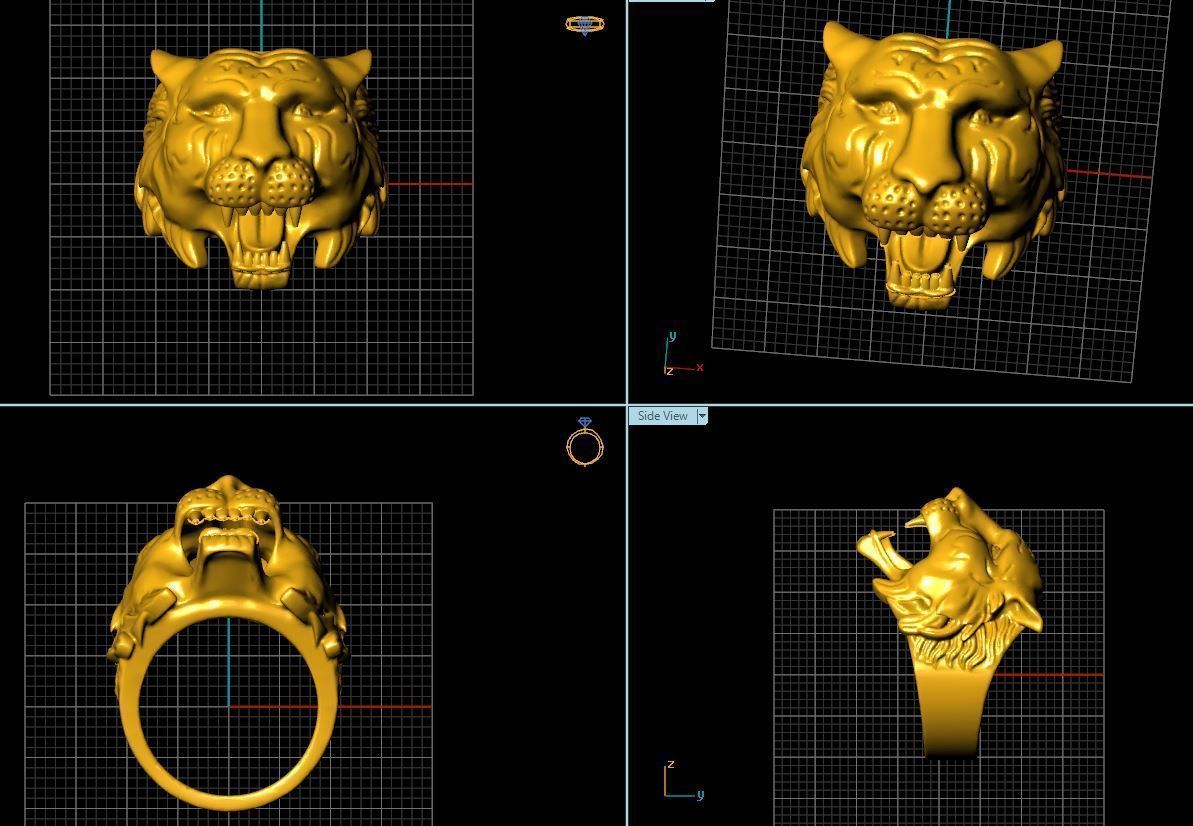TIGER RING 3D print model 3D print model_1