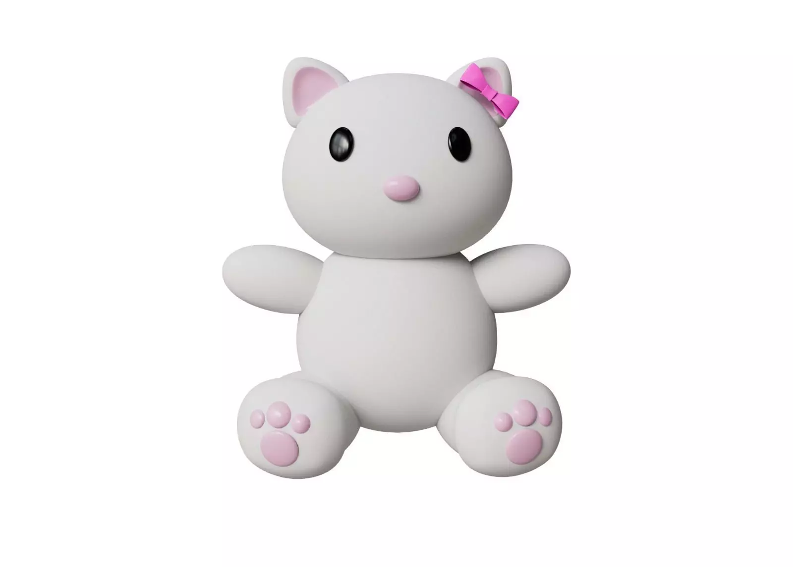 Low poly 3D Kitten Free 3D model