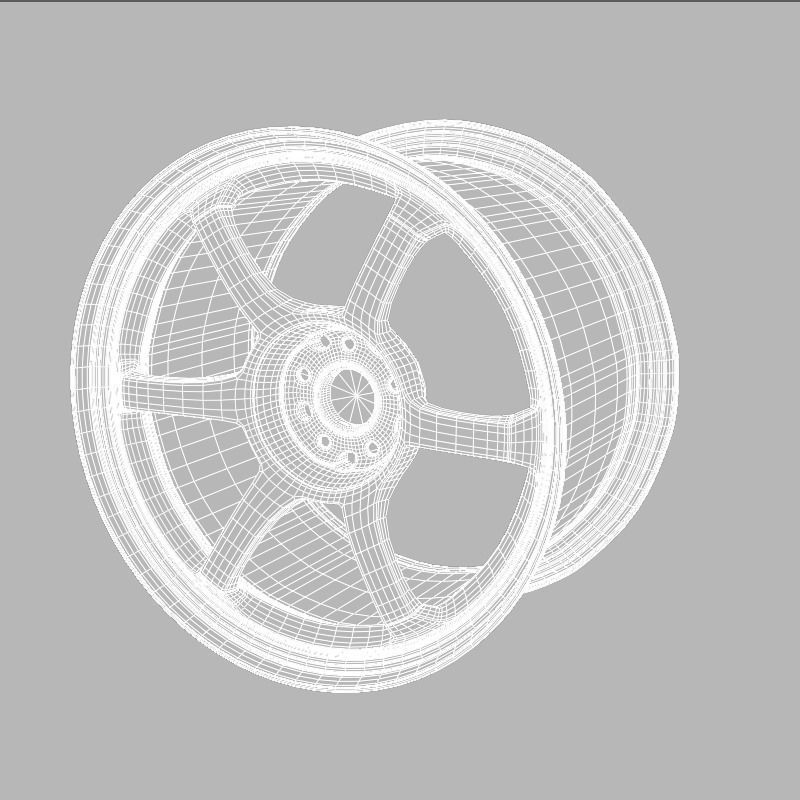 Racing Drift Wheel RAYZ DR57 SpecD MODEL Low-poly 3D model_2