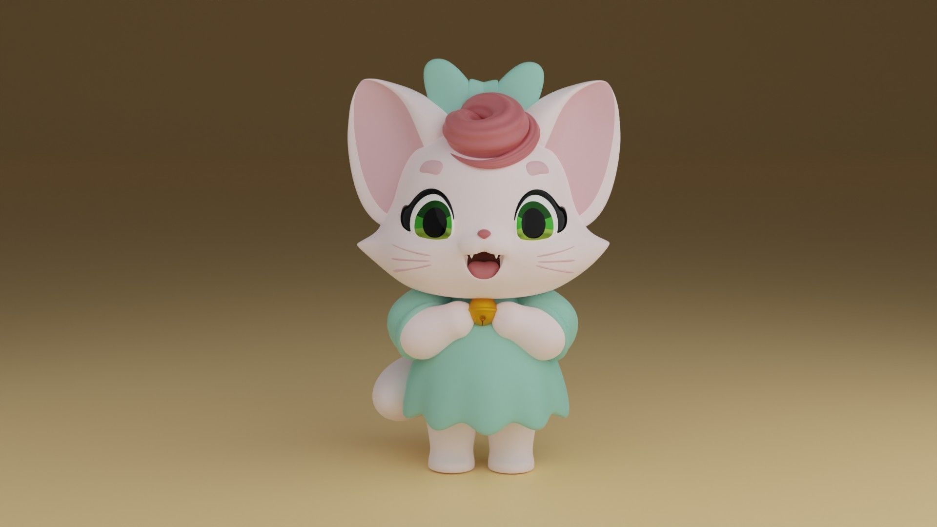 cute cat stl 3d print format 3D print model_6
