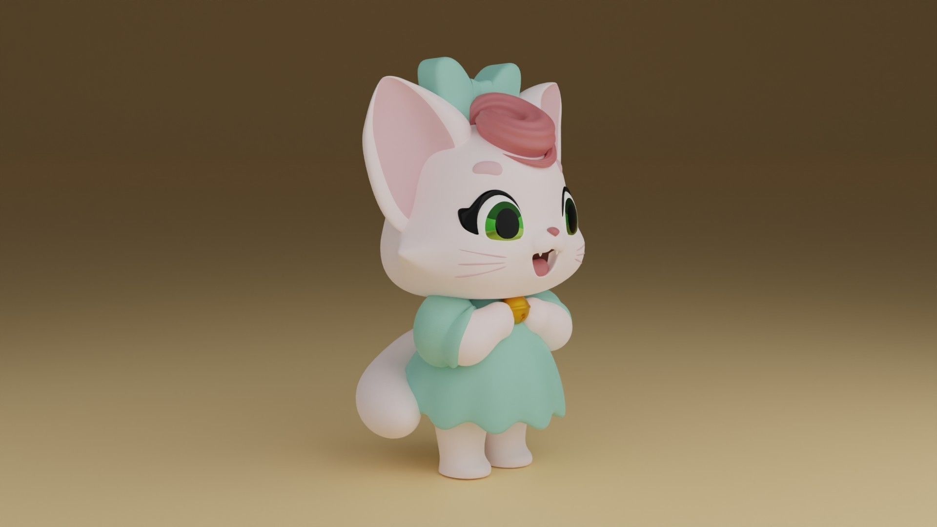 cute cat stl 3d print format 3D print model_7