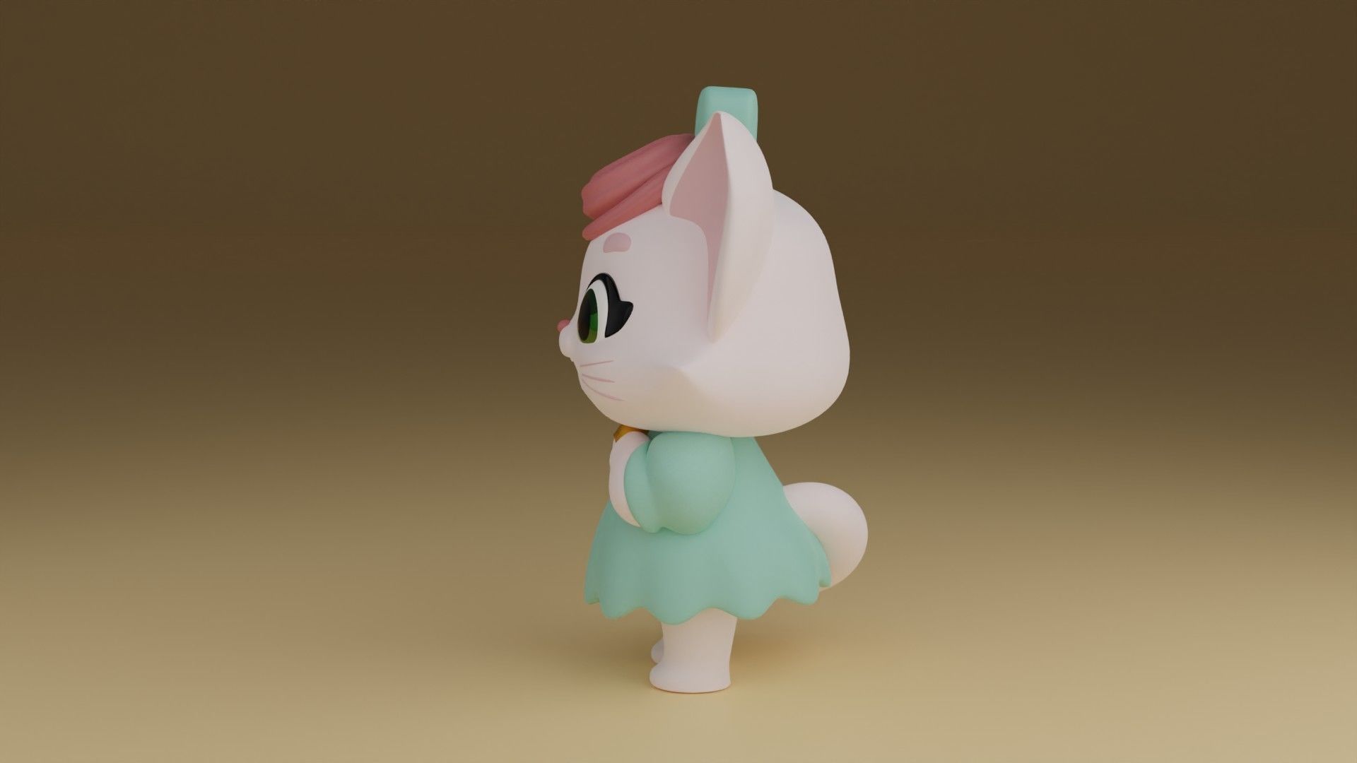 cute cat stl 3d print format 3D print model_12