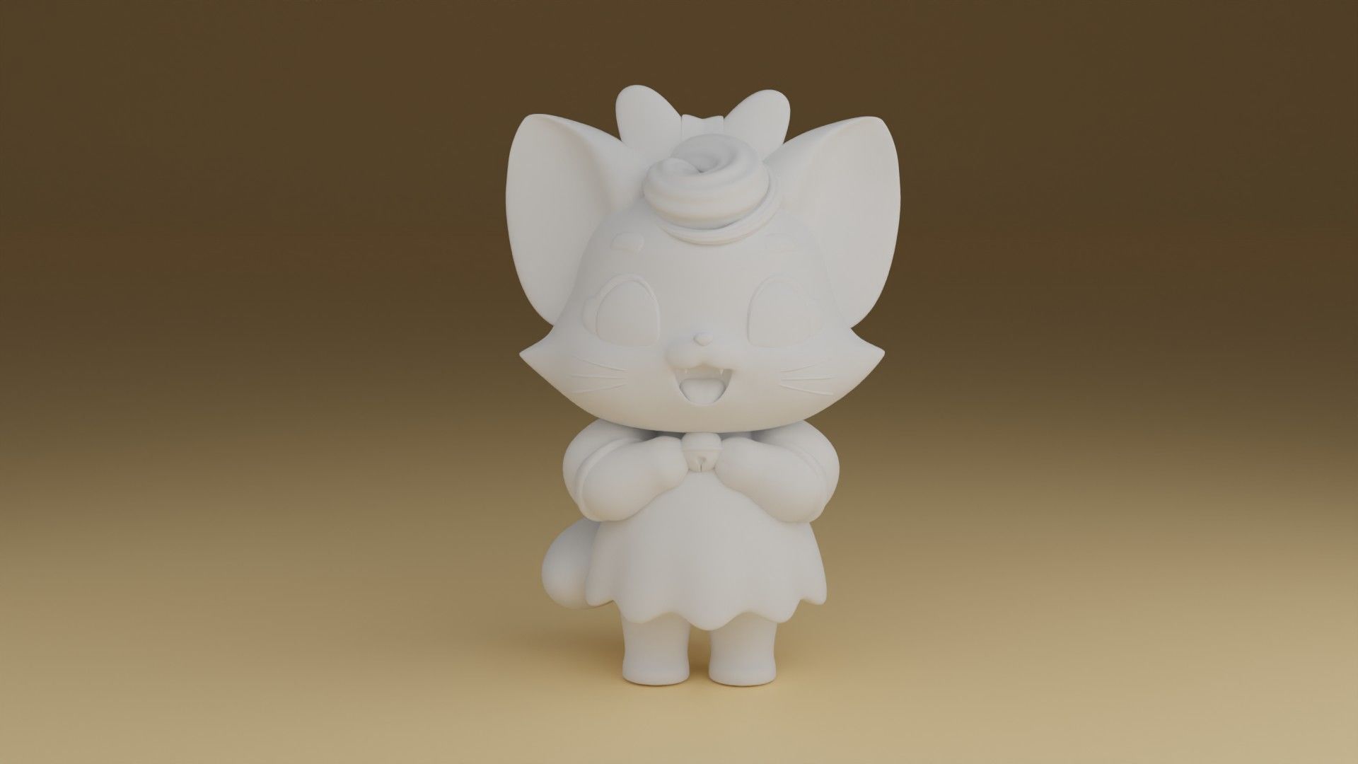 cute cat stl 3d print format 3D print model_1
