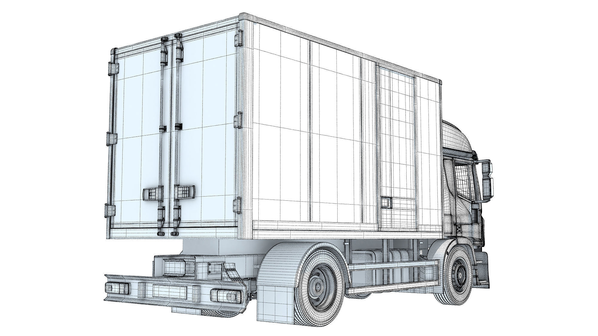 Transporter Box Truck 3D model_17