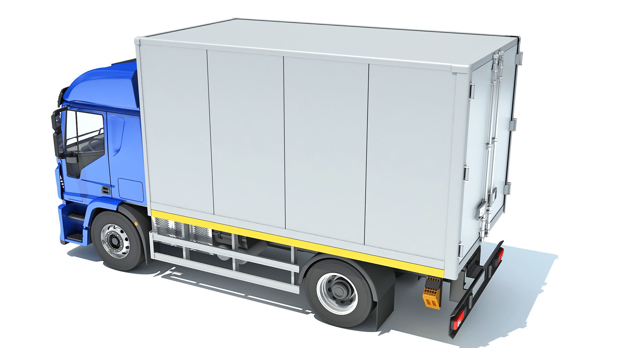 Transporter Box Truck 3D model_3