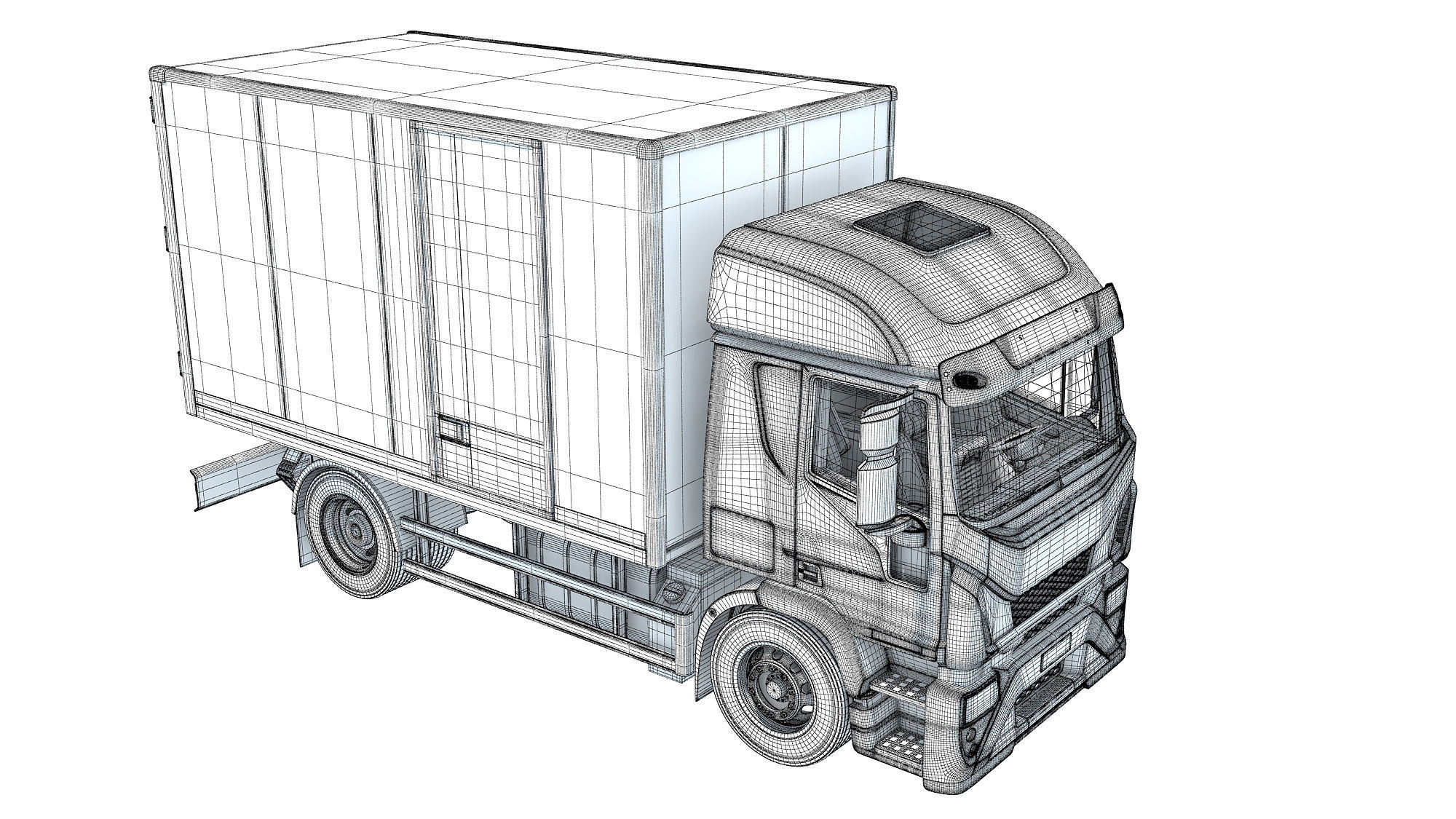 Transporter Box Truck 3D model_18