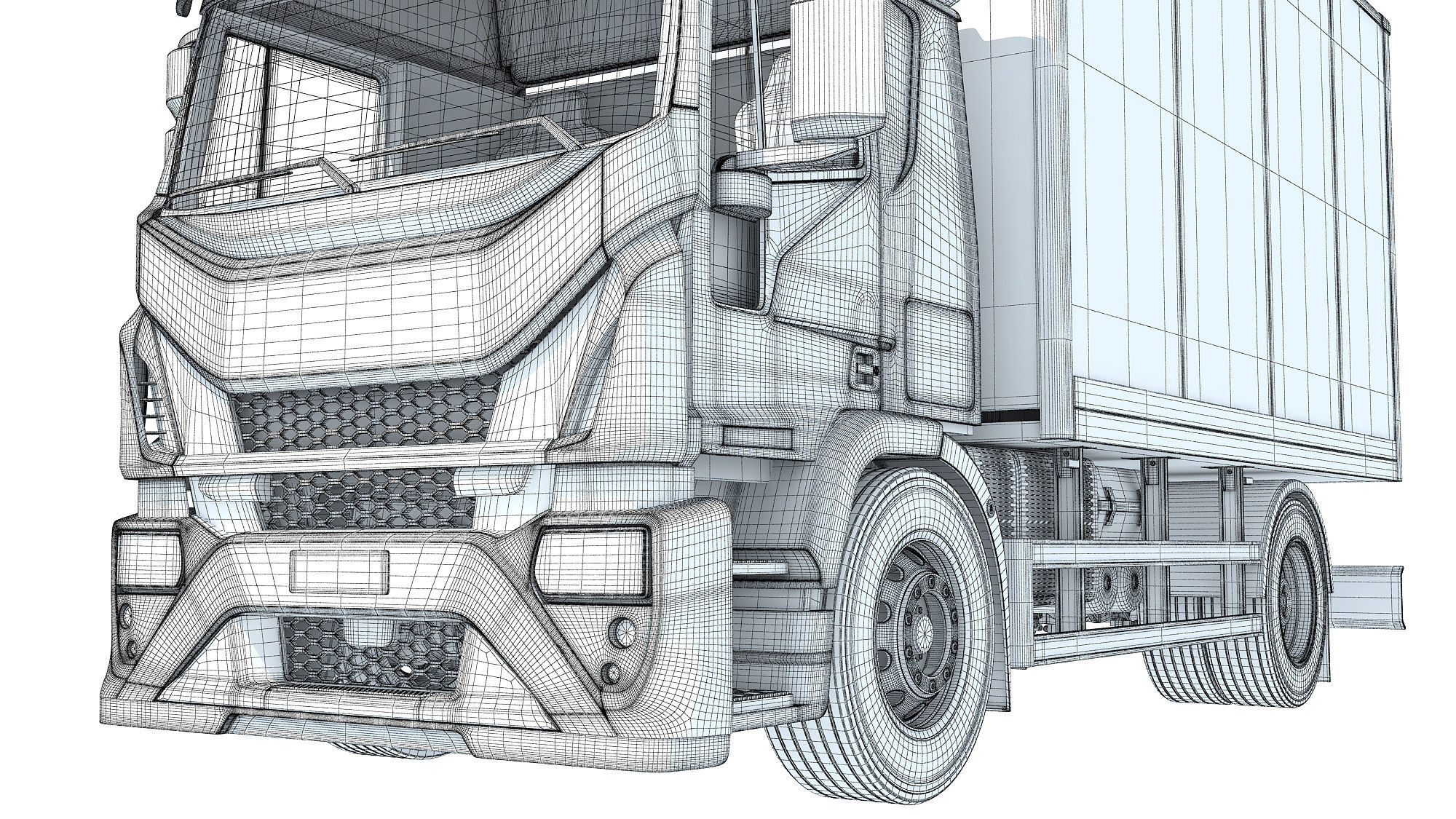 Transporter Box Truck 3D model_19