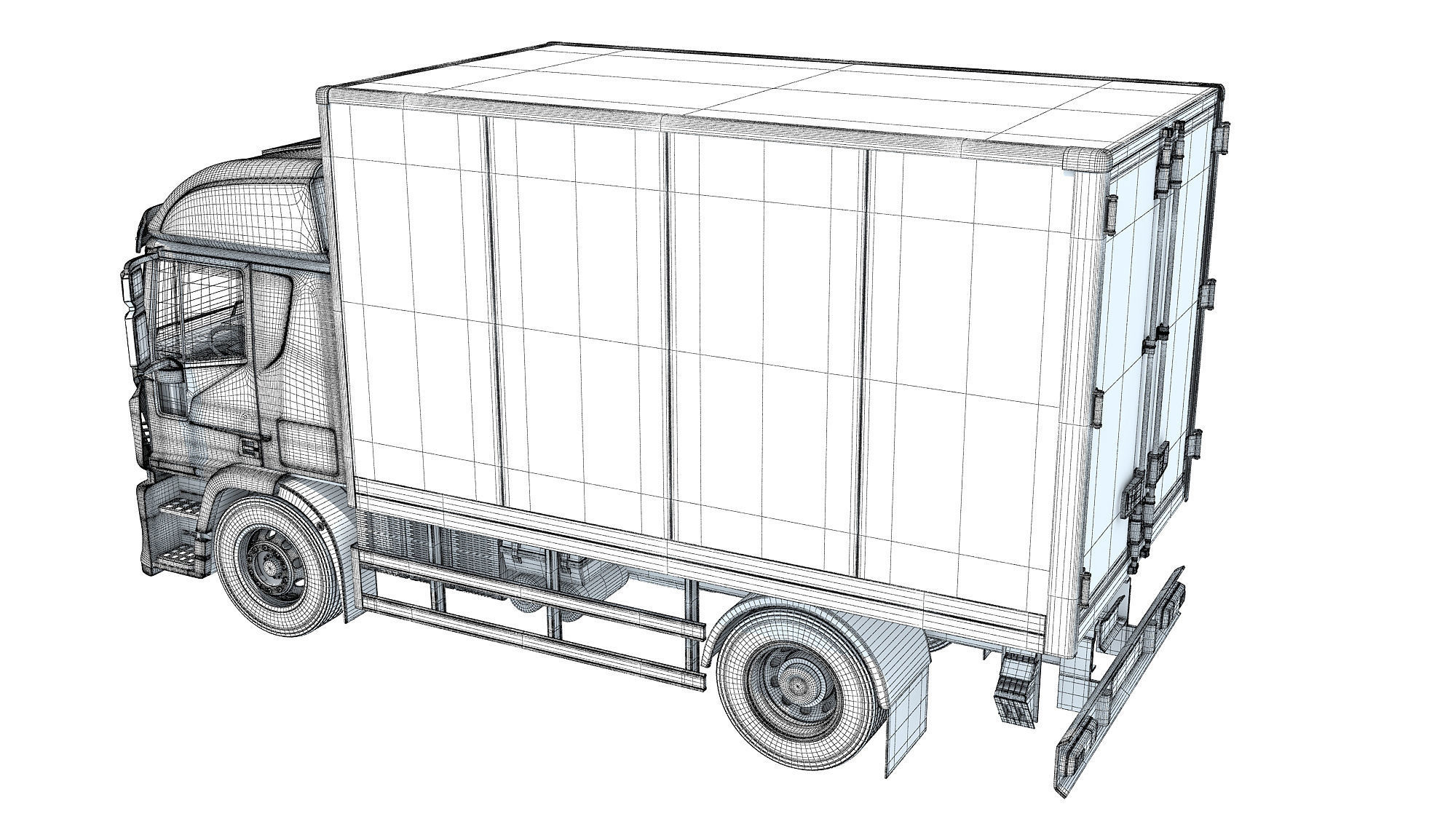 Transporter Box Truck 3D model_16