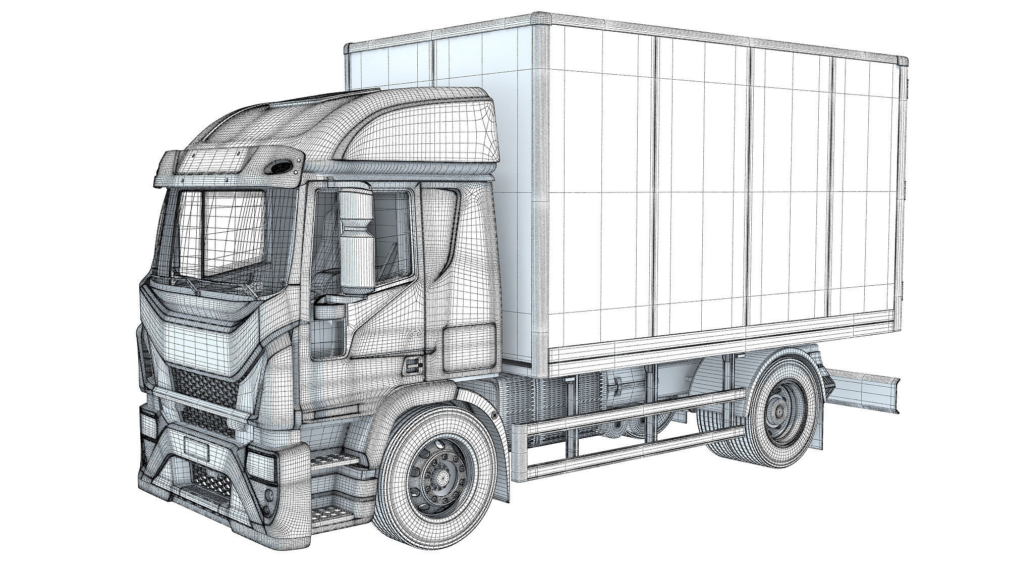 Transporter Box Truck 3D model_15