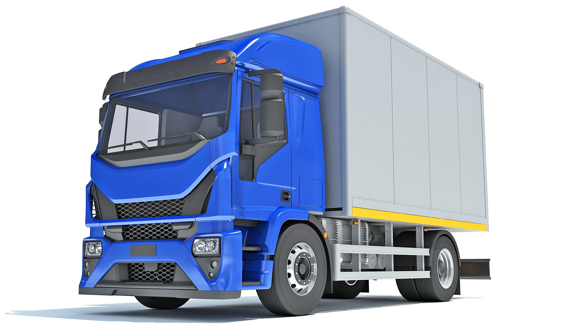 Transporter Box Truck 3D model_11