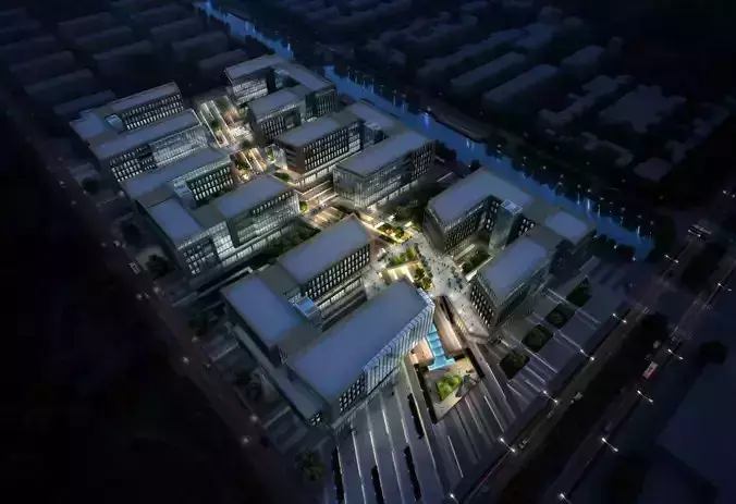 SU Model of Modern Office Buildings in Overseas Chinese Town