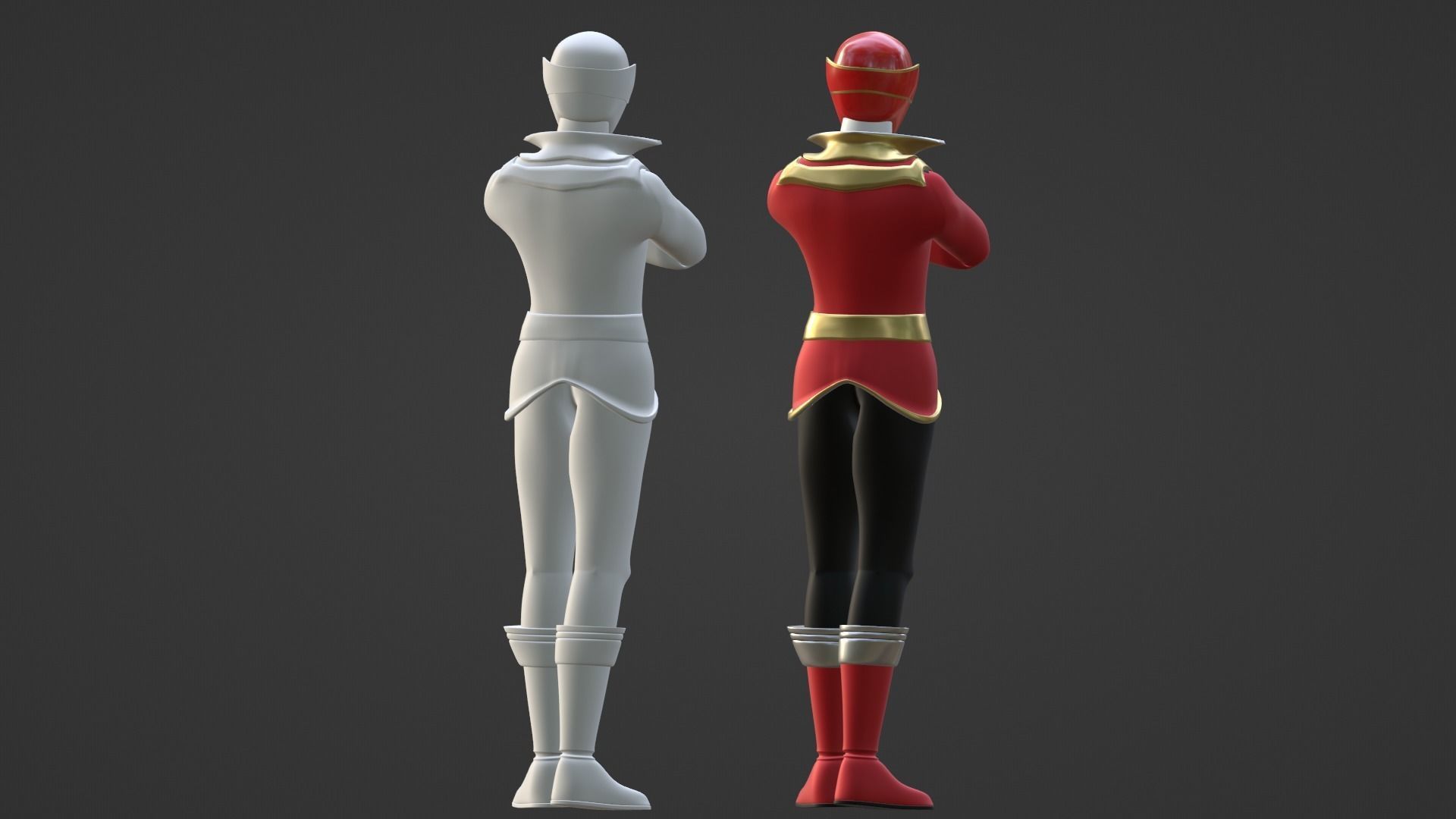Red Pirate Ranger - Power Rangers Pirates 3D model rigged | CGTrader