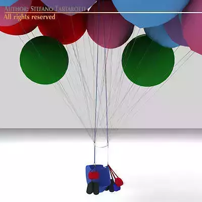 Cluster balloons 3D model