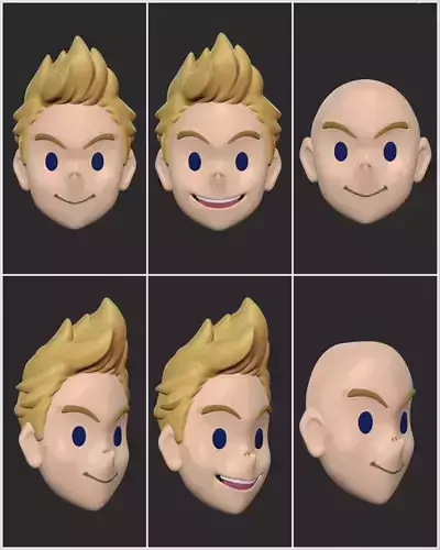 Mirio Togata Face - My Hero Academia FLAT BACK FOR MAGNET OR PIN 3D print model