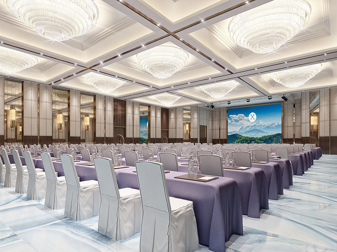 Banquet hall 3D model
