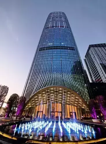 SU model of modern super high-rise office Kingkey 100