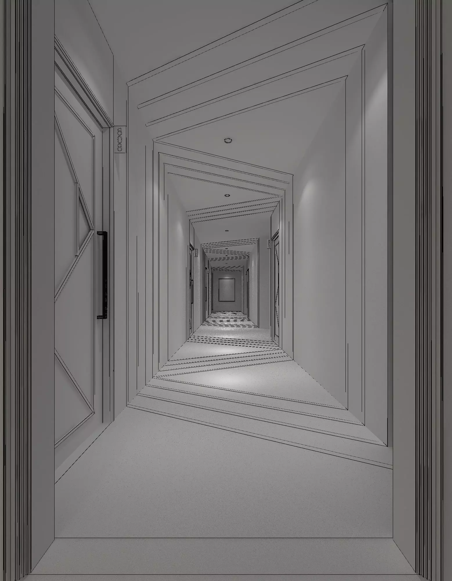 Nightclub Corridor 3D model_4