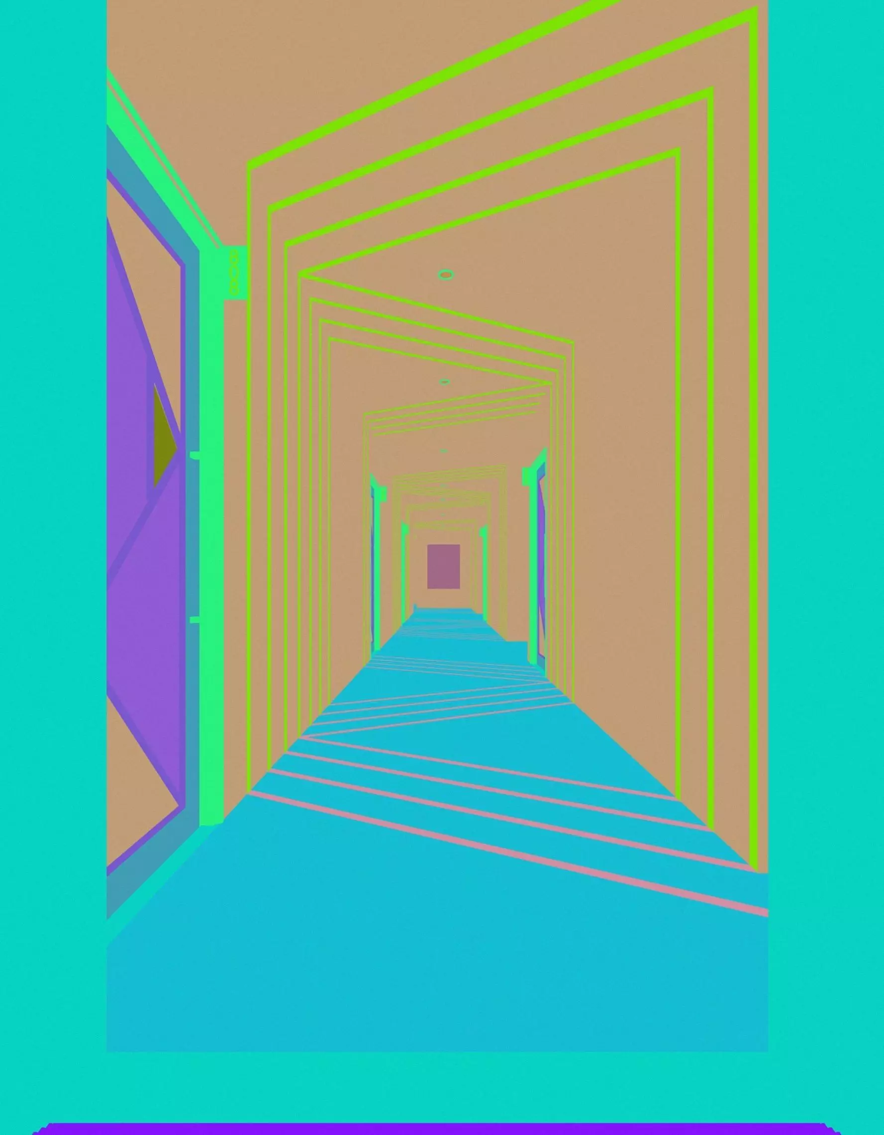 Nightclub Corridor 3D model_6