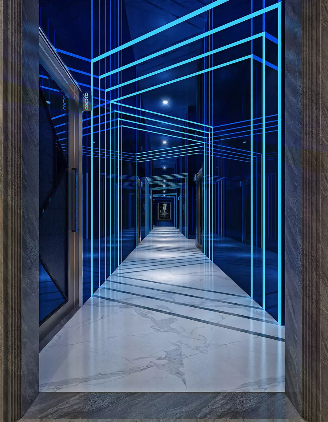 Nightclub Corridor 3D model_0