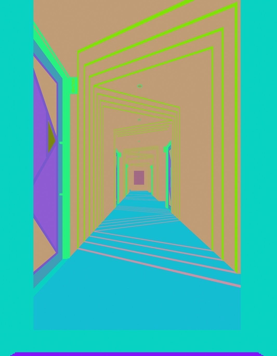 Nightclub Corridor 3D model_5