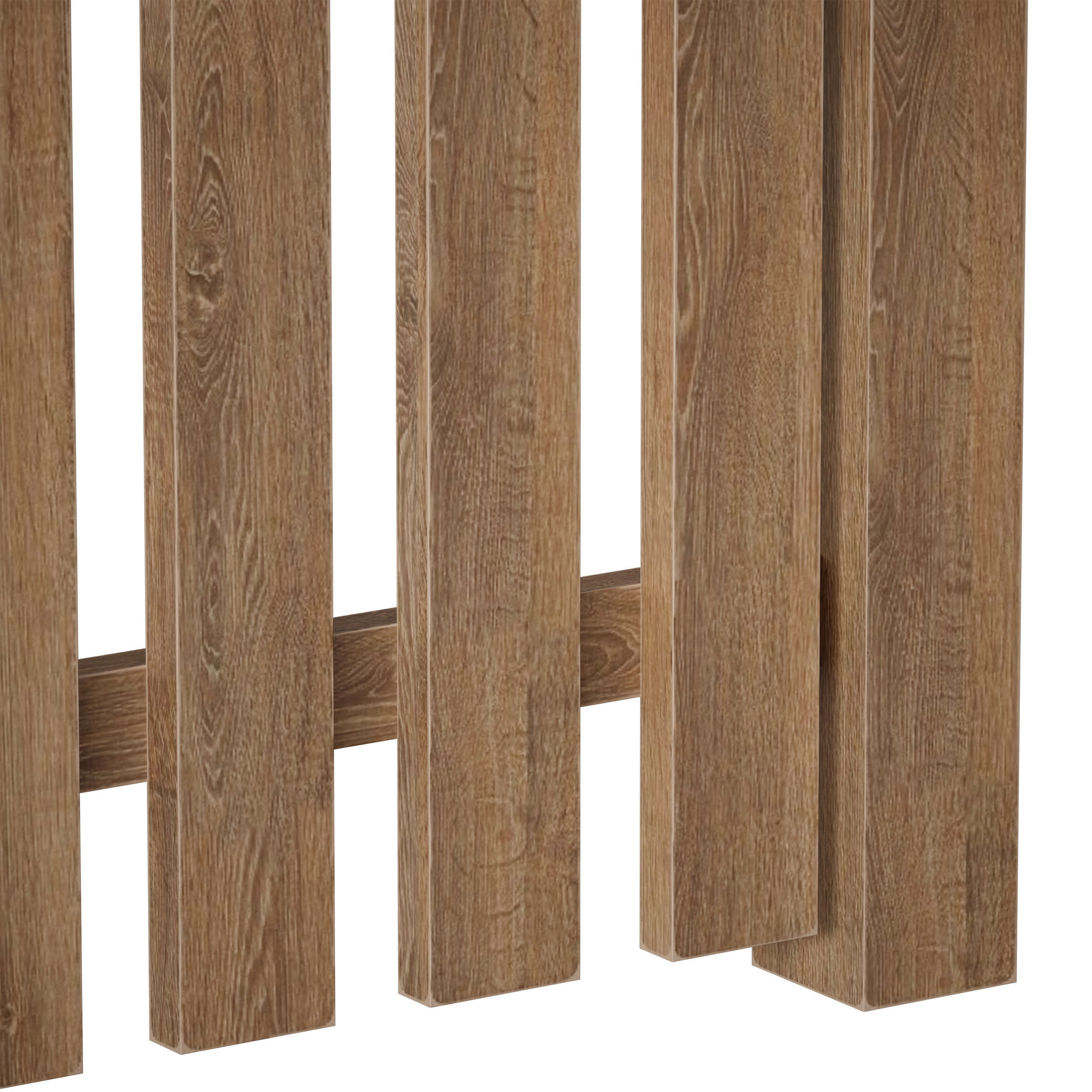 Wooden picket fence with wicket and gate 3D model_15