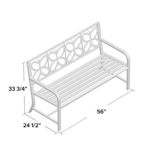 Nicholls Iron Garden Bench 3D model 2