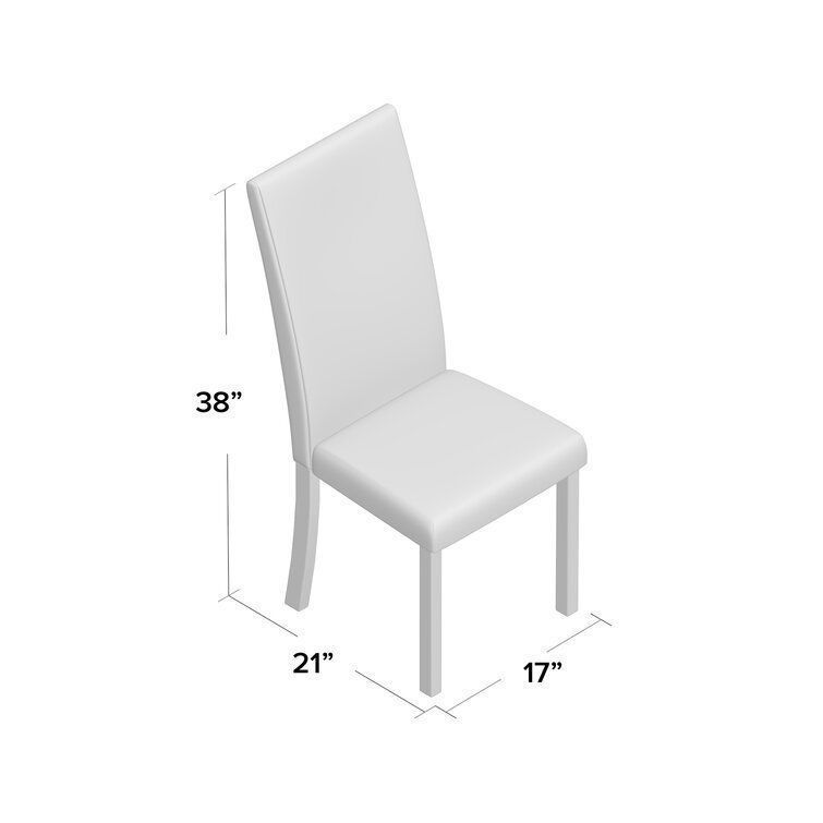 Alexandra Unfinished Solid Back Parsons Chair 3D model_2