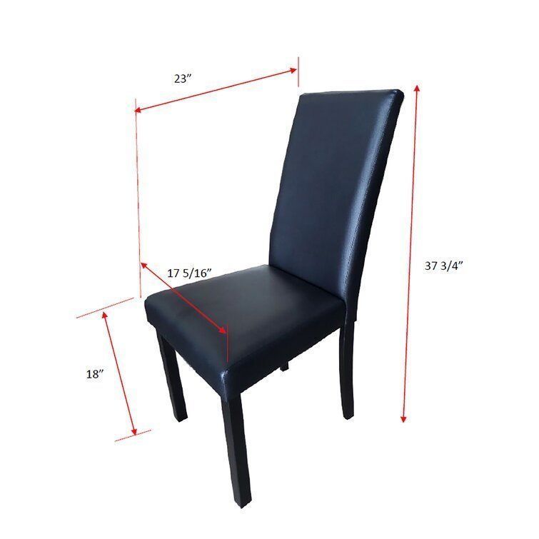 Alexandra Unfinished Solid Back Parsons Chair 3D model_6