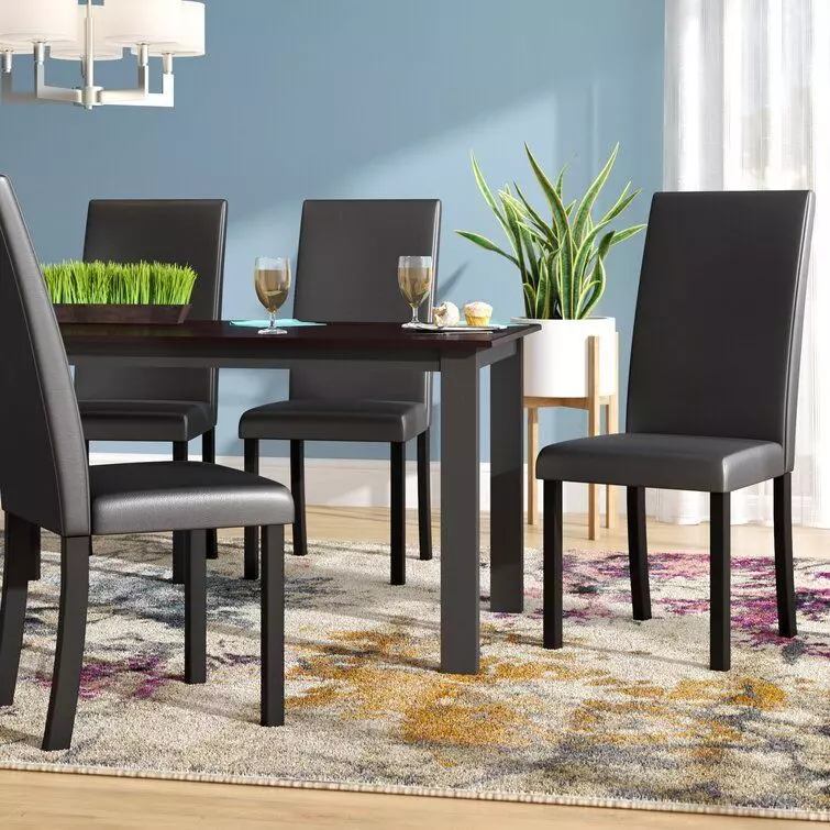 Alexandra Unfinished Solid Back Parsons Chair 3D model_0